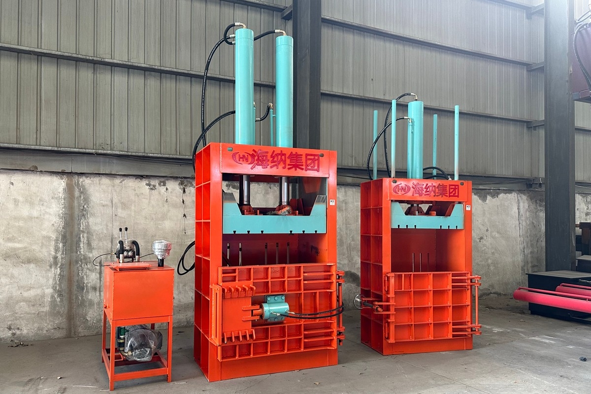 全钢板120T立式打包机